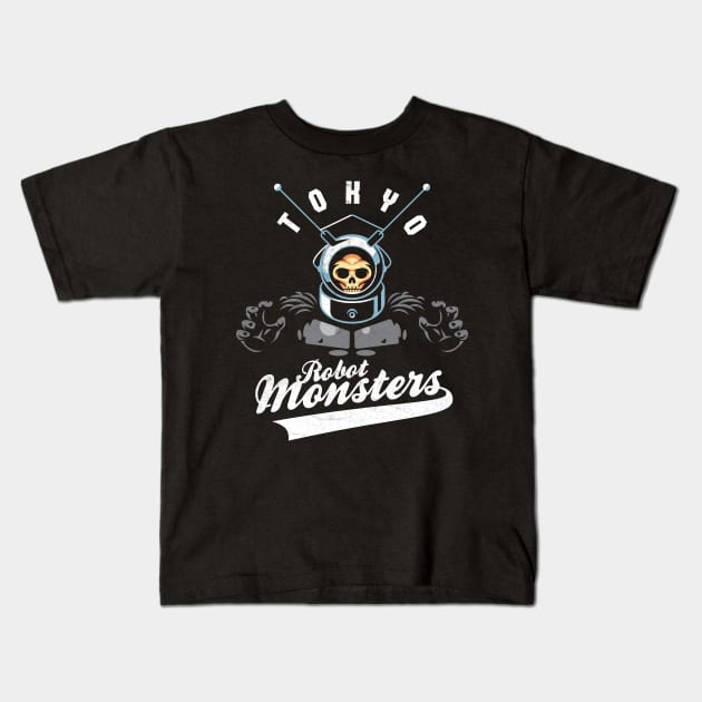 Robot Monster (Tokyo) Kids T-Shirt by Dark Corners